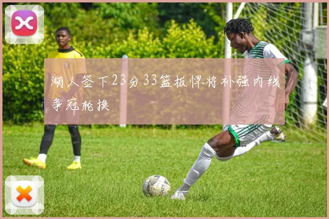 湖人签下23分33篮板悍将补强内线争冠轮换